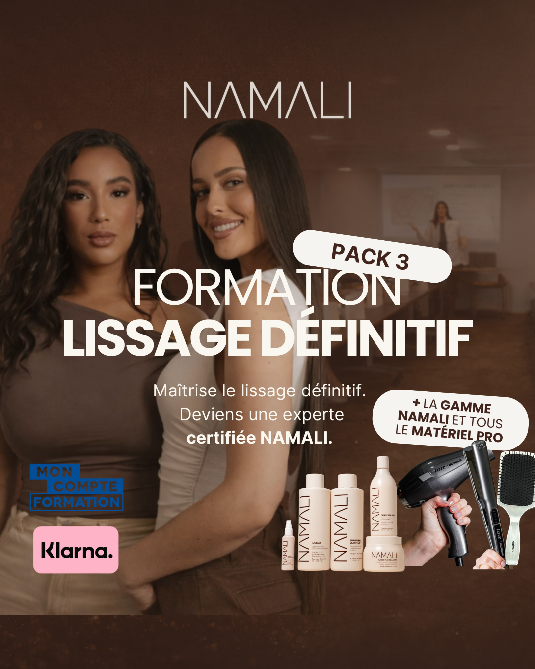 PACK 3 : Formation Lissage Définitif + Gamme NAMALI + Tout le matériel pro – Présentiel